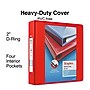 Staples Heavy-Duty 2-Inch D-Ring View Binder, Reinforced Spine, Holds Up to 450 Sheets, Red, for Office & School~#|#~CB397E8C-703C-42BB-AEE424153626DD0B_sc7