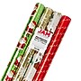 JAM Paper Christmas Wrapping Paper, 25 Sq. ft. x 30", Holographic Merry Christmas Set, 4/Pack (165H4MC)~#|#~CB44FE9B-37B4-4894-B301C8AFB1FCC2BA_sc7