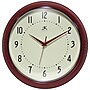 Infinity Instruments Round Retro Red Wall Clock, Aluminum, 15" (10940RD-15)~#|#~CB4A5D53-093A-4C1B-87304CC7AD6DF2AE_sc7