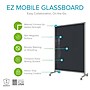 Ghent EZ Glass Mobile Dry-Erase Whiteboard, Aluminum Frame, 75"H x 50"W, Black (EZ1NA7550BK)~#|#~CBAA82E5-8989-4AD6-8AC21B993F71E9CB_sc7