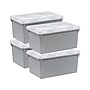 Iris Plastic File Box with Split Lid, Letter Size, Gray, 4/Pack (500167)~#|#~CBB8C69E-B8DE-46D4-9573B86F90BE343C_sc7