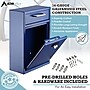 AdirOffice Steel Locking Wall Mounted Drop Box Interoffice Mailbox with Key and Combination Lock , Blue (631-04-BLU-KC-PKG)~#|#~CBD15135-D58A-445C-9227A424E44CA43A_sc7