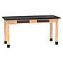 Diversified Woodcrafts PerpetuLab Book Compartment Rectangular Science Lab Table, 60" x 24", Oak (C7602BK30N)~#|#~CBE74839-7FE8-4FD5-87AB9B0082CBFFB8_sc7