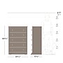 Prepac Fremont 44.75" 5-Drawer Chest, Espresso (EDC-3345-K)~#|#~CBF2CB78-ADFA-453A-93CE3481A49E4A1C_sc7