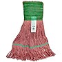 Baseline Twist Looped-End Wet Mop Head, Blend, 16 oz., 5" Headband, Red, 6/Pack (BL63333)~#|#~CBFC033D-4146-425E-AC4B949BFFF73755_sc7