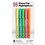 TRU RED™ Pocket Stick Highlighter with Grip, Chisel Tip, Assorted, 5/Pack (TR54584)~#|#~CC2D0DA5-8099-4045-82F9253128110FDF_sc7