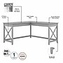 Bush Furniture Key West 60" L-Shaped Desk with Mid-Back Tufted Office Chair, Cape Cod Gray (KWS045CG)~#|#~CC323AFA-D986-4582-BFDE8BF852D8FFE1_sc7