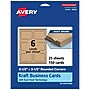 Avery Business Cards, 2-1/2" x 3-1/2", Matte Kraft Brown, 150/Pack (95328)~#|#~CC45A3B2-7219-4C0A-8A848E4E8F878100_sc7
