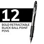 BIC GLIDE Bold Retractable Ballpoint Pen, Bold Point, 1.6mm, Black Ink, Dozen (18510/VLGB11BK)~#|#~CC56D039-2445-4B7D-B5D4129C0E8D4B8C_sc7