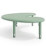 Flash Furniture Wren Half Moon Activity Table, 35" x 65", Height Adjustable, Sage (YUYCX042MOONSGE)~#|#~CC6178F8-A9BA-47C4-9F38295A5FA74DA7_sc7