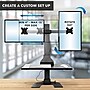 Mount-It! 28"W Electric Adjustable Standing Desk Converter with Dual Monitor Mount, Black (MI-7952)~#|#~CC6205E8-0448-445F-B7DBE5B32C8A7706_sc7