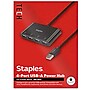 Staples TECH 4-Port USB 2.0 Hub, Black (ST62379)~#|#~CC73F08C-9395-4B99-86B0B933210190DF_sc7