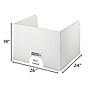 Classroom Products Foldable Cardboard Freestanding Privacy Shield, 19"H x 26"W, White, 10/Box (VB1910 WH)~#|#~CC85FD03-B864-4B33-931551C445BD3CDB_sc7