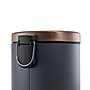 Elama Aluminum Step Trash Can with Hinged Lid, 3 Gallon, Gray (937111716M)~#|#~CC8C1F50-E0D4-41F9-90CBA745DF5B9DB9_sc7