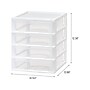 Iris 4-Drawer Desktop Unit, White/Clear (587014)~#|#~CC9717CE-9513-48E4-A06EA7ED9B2372FA_sc7