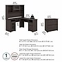 Bush Furniture Cabot 60"W L Shaped Computer Desk with Hutch and Lateral File Cabinet, Heather Gray (CAB005HRG)~#|#~CCAE75AA-E2C5-447C-8D855F4104B35961_sc7