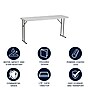 Flash Furniture Kathryn 5' x 18" Plastic Folding Table, Granite White (RB1860)~#|#~CCBE78F3-1E2E-49DB-A9AB072E3603FB79_sc7