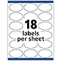 Avery Easy Peel Laser/Inkjet Oval Print to the Edge Labels, 1-1/2" x 2-1/2", White, 270 Labels/Pack (6583)~#|#~CCCA6F4F-E5FB-4D89-B107C097F09C1FEF_sc7
