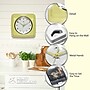 Infinity Instruments Square Retro Yellow Wall Clock, 9.25" (13228YL-4103)~#|#~CCD88237-51FC-459E-8A2FC93B9AAE21E8_sc7