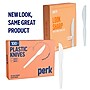 Perk Heavy-Weight Plastic Knives, 100 Count Disposable Knives for Meals & Desserts, White~#|#~CCF1A61C-89D2-4A8E-8BEC4877777F93D6_sc7