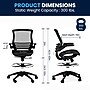 Flash Furniture Mesh Drafting Chair with Footrest and Lumbar Support, Black (BLLB8801XDBLK)~#|#~CCFD75C5-245F-48CC-9ACF52EAC224A316_sc7