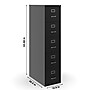 Staples Heavy Duty 5 Drawer Vertical File Cabinet, Letter Size, 63.98"H x 14.9"W x 26.5"D, Black (59589/25432)~#|#~CD00C925-DB90-4F4C-BECE2835491CCCCE_sc7