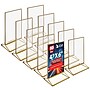 Azar 4" x 6" Acrylic Double-Sided Sign Holder, Gold, 10/Pack (152792-GLD-10PK)~#|#~CD0C227E-ED2B-46D3-A4ACACB75A1DCFFA_sc7