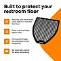 Coastwide Professional™ Urinal Floor Mat, 17.5" x 20.5", Black, 6/Carton (CW24767)~#|#~CD2DBCA4-5214-41E4-802E714200DE5ED6_sc7