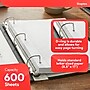 Staples Heavy-Duty 3-Inch D-Ring Binder, White – Large Capacity 3-Ring Binder with Pockets, Holds Up to 600 Sheets~#|#~CD2F37F4-0B27-424B-AFBFE416CEF6DD89_sc7