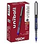 uniball Vision Rollerball Pen, Micro Point, 0.5mm, Blue Ink, Dozen  (60108)~#|#~3F0B059D-D2BF-4ED9-852BA07CB5D3D998_sc7