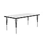 Correll Rectangular Activity Table Set, 60" x 30", Height Adjustable, Frosty White (AP2-A3060DEREC-80-09-09-8-18)~#|#~CD394041-14CA-4E59-BD5C690E6417BB37_sc7