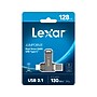 Lexar JumpDrive D400 Dual 128GB USB 3.1 Flash Drive, Titanium (LJDD400-128GBNU)~#|#~CD4EEFB9-699F-4080-91E87F03F99D0488_sc7