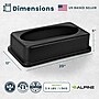 Alpine Industries Trash Can with Two Fold Drop Slot Lid, 23 Gallon, Black (477-BLK-PKG2)~#|#~CD576CB6-B828-44BE-9DBE7E544A135440_sc7