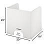 Classroom Products Foldable Cardboard Freestanding Privacy Shield, 20"H x 20"W, White, 20/Box (2020 WH)~#|#~CD61652E-0687-4318-AFCFAADD8C851B65_sc7