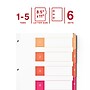 Staples Customizable Table of Contents Numeric Dividers, 5-Tabs, 6 Sets, Multicolor (ST62968)~#|#~CD713E1E-4839-4AA1-9D9E501C47801323_sc7