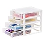 Iris 4-Drawer Desktop Unit, White/Clear, 2/Pack (587013)~#|#~CD8E7A16-B39F-421E-BD2A3E6AA985BE0D_sc7