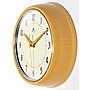 Infinity Instruments Round Retro Saffron Wall Clock, Aluminum, 9.5" (10940SY)~#|#~CDF84C33-1AA4-4D3F-BE10D2AD670C4FF6_sc7