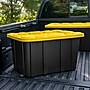 Sterilite 27 Gallon Industrial Garage Tote with Snap-on Lid, Plastic, Yellow/Black, 6/Carton (50659Y06)~#|#~CE1DAD6C-FED1-452A-B174131B506B0801_sc7