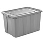 Sterilite 30 Gallon Tuff1 Tote with Snap-on Lid, Plastic, Cement, 4/Carton (16796A04)~#|#~CE33124C-7FD5-4C3E-900E6BD83DF18CAD_sc7