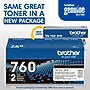 Brother TN 760 Black High Yield Toner Cartridge, 2/Pack (TN7602PK)~#|#~CE7994D1-101D-4420-BF62E691A48F0553_sc7