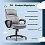 Serta Comfort Classic Ergonomic Velvet Fabric Swivel Executive Chair, Gray (CCHR10005A)~#|#~CE86F3C9-BCA6-44E2-87B2E29DAE67BA59_sc7