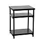 Household Essentials Jamestown 18"W x 17"D Laminate Side/End Table, 2 Shelves, Black Oak/Black (8174-1)~#|#~CEC68981-5073-46B3-89AA5BD7C7A9D5D7_sc7