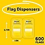 Post-it Flags Value Pack, 1", Yellow, 50 Flags/Dispenser, 12 Pads/Bundle (680-YW12)~#|#~CEDFAAD8-7340-494C-B85F0094F2716C79_sc7