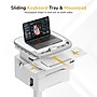 Mount-It! MedHub Height-Adjustable Medical Cart with 2 Lockable Drawers, Power Strip and Locking Casters, White/Grey (MI-16037)~#|#~CEF09B7A-3D83-4925-AB4146B5486578AF_sc7