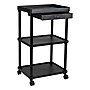 Mind Reader 3-Tier Bar Cart Plastic Rolling Utility Cart, Black (CARTCOFF-BLK)~#|#~CF05EB52-A646-43A0-9565E13FF1EFEC24_sc7