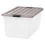 Iris 91 Quart Storage Container with Lid, Plastic, Gray, 4/Pack (500253)~#|#~CF131368-6BCD-48D4-88F4A70EDE77EE82_sc7