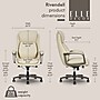 Elle Decor Rivendell AIR Lumbar Ergonomic Faux Leather Swivel Executive Chair, Cream (60124-CRM)~#|#~CF176C3B-101D-47F0-B2101A5BD828F714_sc7