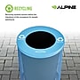 Alpine Industries 4460 Steel Mesh Outdoor Trash & Recycling Bin Combo with Flat Lid and Liner, 36 Gallon, Black/Blue~#|#~CF2027B3-7081-4EF9-B0D1B924014510C4_sc7