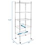 Mount-It! 5-Tier Wire Shelving Unit with Wheels, Holds 88 lbs per shelf, Silver (MI-7862)~#|#~CF2956CC-2ADC-45FC-82338BF25EE97B24_sc7