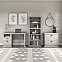 Bush Furniture Yorktown 50" Computer Desk with File Cabinet and 5-Shelf Bookcase, Linen White Oak (YRK011LW)~#|#~CF550270-C1AE-456E-A453D715246DBEFD_sc7